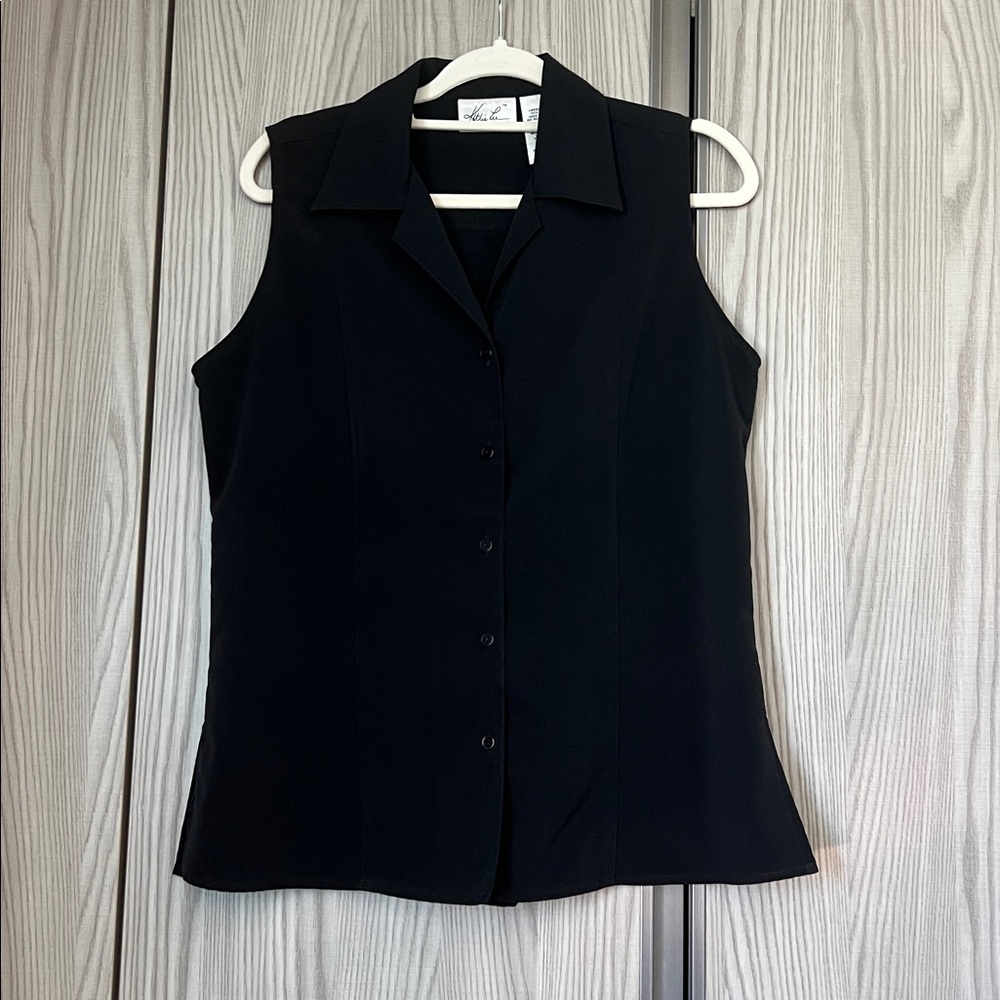 Kathie Lee Collection Black Blouse
